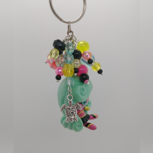 Lagoona Blue Monster High Purse Charm Keychain Handmade Power Mini Figure OOAK - Picture 3 of 10